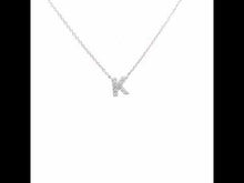 Load and play video in Gallery viewer, Letter K Pendant Necklace-9N091CLP
