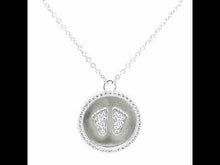 Load and play video in Gallery viewer, Baby Feet Disc Necklace-9N026CLP
