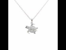 Load and play video in Gallery viewer, Sea Turtle Pendant Necklace-P0154CLP
