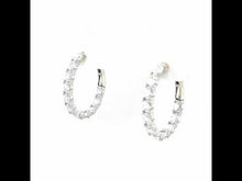 Load and play video in Gallery viewer, 20 mm x 25 mm Oval Hoop Earrings-E0359CLP
