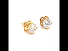 Load and play video in Gallery viewer, 4 CTW Solitaire Stud Earrings-E0110CLG
