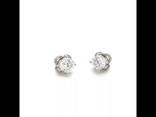 Load and play video in Gallery viewer, 0.72 CTW Solitaire Stud Earrings-6E005CLP
