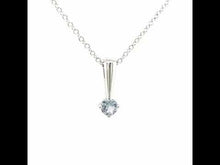 Load and play video in Gallery viewer, March Birthstone Love Pendant-BP004AQP
