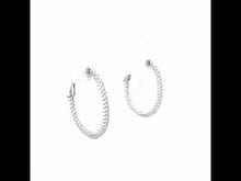 Load and play video in Gallery viewer, 20 mm x 25 mm Oval Hoop Earrings-E3030CLP
