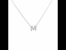 Load and play video in Gallery viewer, Letter M Pendant Necklace-9N093CLP
