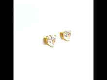 Load and play video in Gallery viewer, 3.5 CTW Heart Solitaire Stud Earrings-E0520CLG
