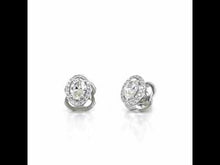 Load and play video in Gallery viewer, 1.26 CTW Halo Stud Earrings-E0326CLP

