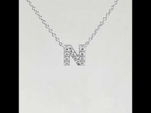 Load and play video in Gallery viewer, Letter N Pendant Necklace-9N094CLP
