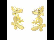 Load and play video in Gallery viewer, Butterfly Cluster Drop Earrings-E0494CLG
