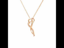 Load and play video in Gallery viewer, Infinity Heart Pendant Necklace-P0151CLR
