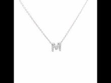Load and play video in Gallery viewer, Letter M Pendant Necklace-9N093CLP
