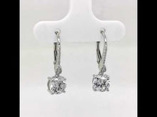 Load and play video in Gallery viewer, 2.26 CTW Leverback Solitaire Drop Earrings-E0387CLP

