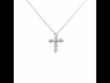 Load and play video in Gallery viewer, 1.02 CTW Cross Pendant Necklace-P0224CLP

