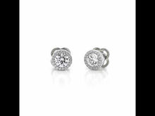 Load and play video in Gallery viewer, 1.22 CTW Halo Stud Earrings-E2002CLP

