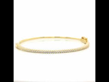 Load and play video in Gallery viewer, 0.81 CTW Classic Bangle Bracelet-B0030CLG
