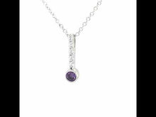 Load and play video in Gallery viewer, February Birthstone Love Pendant-BP003AMP
