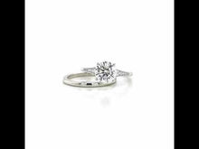 Load and play video in Gallery viewer, Engagement Ring with Wedding Band-R0277CLP
