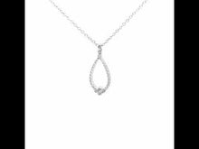 Load and play video in Gallery viewer, Open Teardrop Necklace-N0037CLP
