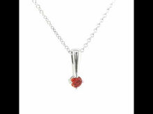 Load and play video in Gallery viewer, January Birthstone Love Pendant-BP004GNP
