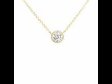Load and play video in Gallery viewer, 1.23 CTW Halo Necklace-N0038CLG
