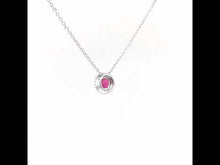 Load and play video in Gallery viewer, July Birthstone Necklace-BN001RBP
