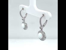 Load and play video in Gallery viewer, 0.58 CTW Halo Drop Earrings-E0576OPP
