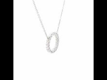 Load and play video in Gallery viewer, 1.15 CTW Open Circle Necklace-N0190CLP
