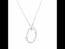 Load and play video in Gallery viewer, 0.39 CTW Open Circle Necklace-N0184CLP
