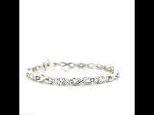 Load and play video in Gallery viewer, 4.23 CTW 3-Stone Infinity Alternating Bracelet-B0042CLP
