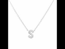 Load and play video in Gallery viewer, Letter S Pendant Necklace-9N099CLP
