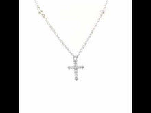 Load and play video in Gallery viewer, 0.41 CTW Cross Necklace-N0222CLP
