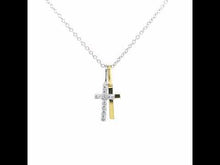 Load and play video in Gallery viewer, Cross Shadow Charm Pendant Necklace-P0217CLT
