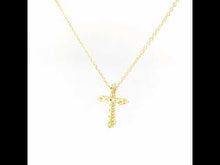 Load and play video in Gallery viewer, 0.67 CTW Cross Pendant Necklace-P0207CLG
