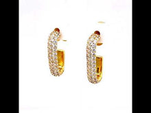 Load and play video in Gallery viewer, Paperclip Hoop Earrings-E0531CLG
