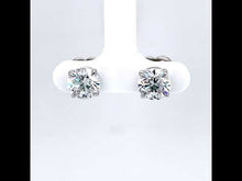 Load and play video in Gallery viewer, 4 CTW Solitaire Stud Earrings-E0543CLP
