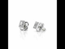 Load and play video in Gallery viewer, 0.52 CTW Halo Stud Earrings-E0325CLP
