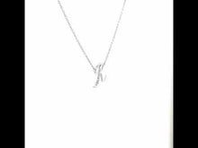 Load and play video in Gallery viewer, Letter R Pendant Necklace-9N074CLP
