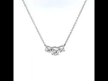 Load and play video in Gallery viewer, Three-Stone Necklace-N0259CLP
