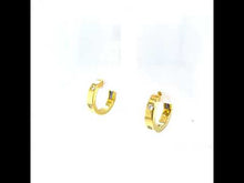 Load and play video in Gallery viewer, Invisible Set Huggie Hoop Earrings-E0559CLG
