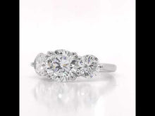 Load and play video in Gallery viewer, Classic Three-Stone Engagement Ring-R0186CLP
