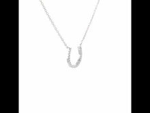 Load and play video in Gallery viewer, 0.21 CTW Horseshoe Necklace-N0026CLP
