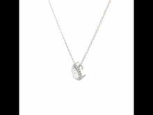 Load and play video in Gallery viewer, Pear-Shaped Halo Necklace-N0102CLP
